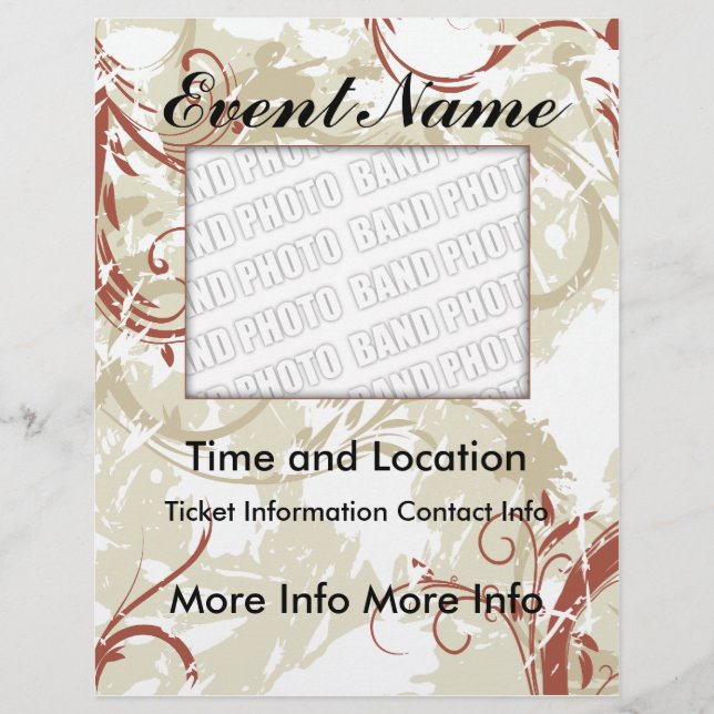 Blommigt av händelseförskjutning reklamblad (Framsidan)