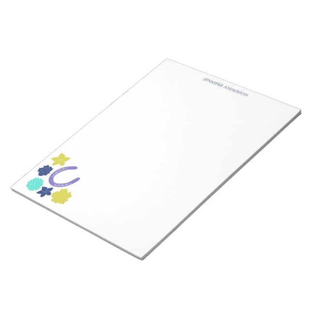 Blommigt av hästskotyp  Anteckningsblock av typ Th (Vinklad)