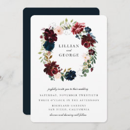  Blommigt av havandebeständighet Bröllop Inbjudningar