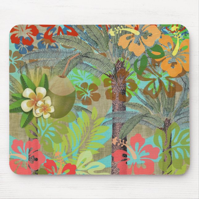 Blommigt av Hawaii Flower Hula-Vintage, grafik Musmatta (Framsidan)