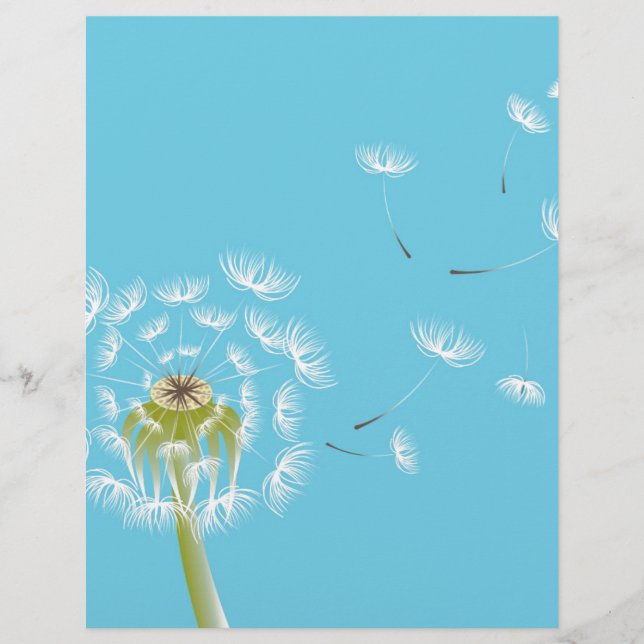 blommigt av Himlar Blue dandelion (Framsida)
