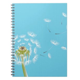 blommigt av Himlar Blue dandelion Anteckningsbok