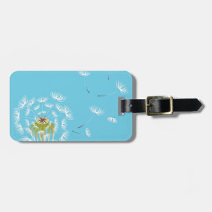 blommigt av Himlar Blue dandelion Bagagebricka