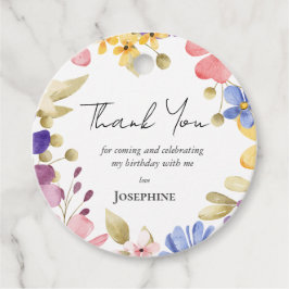 Blommigt av honkön Utandning Födelsedag Gåvor Etiketter