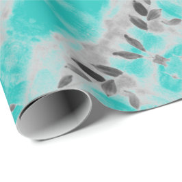 Blommigt av kalk och Grått Presentpapper