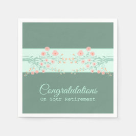 Blommigt av kalk och Rosa Pappersservett