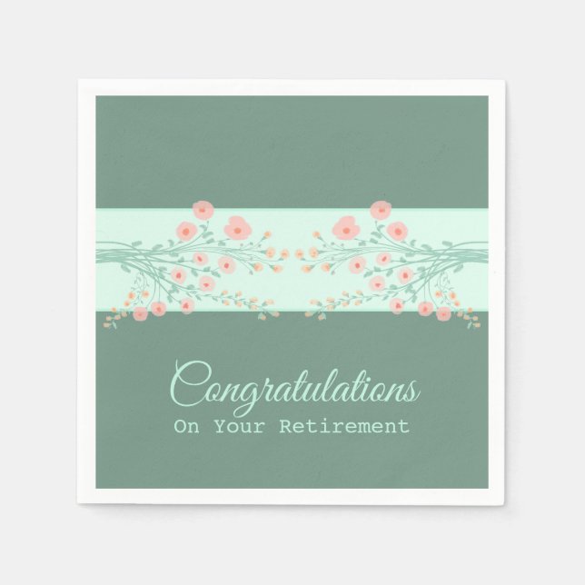 Blommigt av kalk och Rosa Pappersservett (Framsidan)