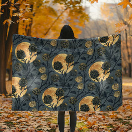 Blommigt av klätterventiler Golden Twilight Fleecefilt