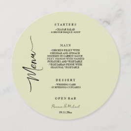 Blommigt av konstnärlig Elegant Grönt Sage  Garden Meny