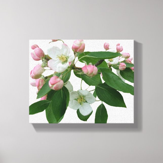 blommigt av körsbärsbärets söt rosa blommar vacker canvastryck (Framsida)