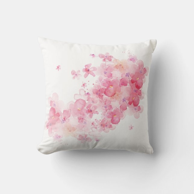 Blommigt av körsbärssystemet för rosa kudde (Framsida)