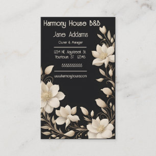 Blommigt av krämelegant B&B Visitkort