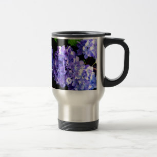 Blommigt av lila blåblomma, Periwinkle hydrangeas Resemugg