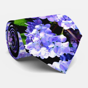 Blommigt av lila blåblomma, Periwinkle hydrangeas Slips