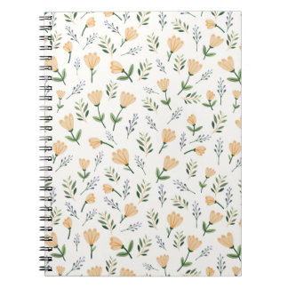Blommigt av minimalistisk Gult Anteckningsbok