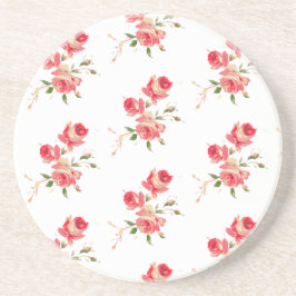 blommigt av mjuk rosa och röd ros elegant underlägg