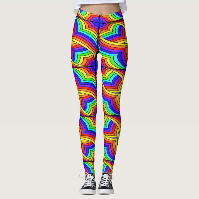 blommigt av Multifärgad Leggings (Framsida)