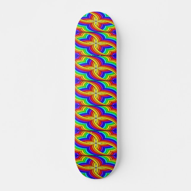 blommigt av Multifärgad Mini Skateboard Bräda 18,5 Cm (Framsida)