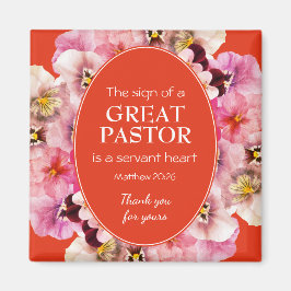 BLOMMIGT AV PASTOR APPRECIATION SERVANT Orange Magnet