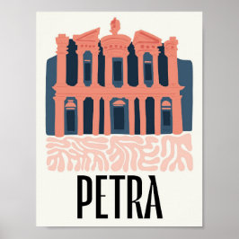 Blommigt av Petra Jordania-abstrakten Poster