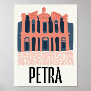 Blommigt av Petra Jordania-abstrakten Poster
