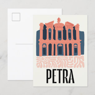 Blommigt av Petra Jordania-abstrakten Vykort