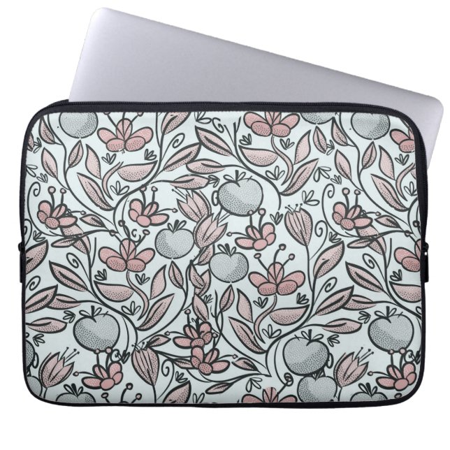 Blommigt av popkonst laptop fodral (Framsidan)