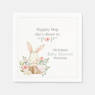 Blommigt av Rosa av skogsskog Bunny Rabbit Pappersservett
