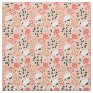 Blommigt av Rosa av sötens Orange Tyg