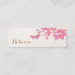 Blommigt av Rosa Cherry Blommar Mini Visitkort