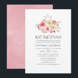 Blommigt av  Rosa och Gult Bat mitzvah Inbjudningar<br><div class="desc">Aquarelle Ro och gult Peonies Bat mitzvah inbjudningar i pastellskuggor med accenter av sage grönt designade för att snabbt och enkelt kunna anpassas till dina specifika behov.</div>