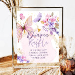 Blommigt av smidning av Raffle Butterfly Garden Ba Poster<br><div class="desc">♥ en perfekt till party! Butterfly Theme.</div>
