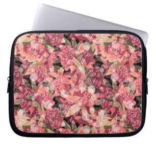 blommigt av snygg, snygg rosa-abstrakt laptop fodral