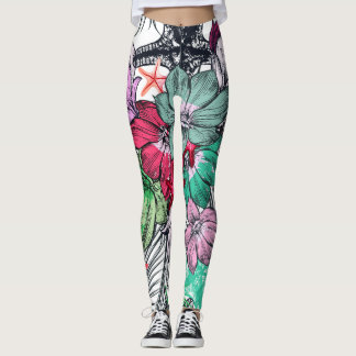 blommigt av sommartid leggings