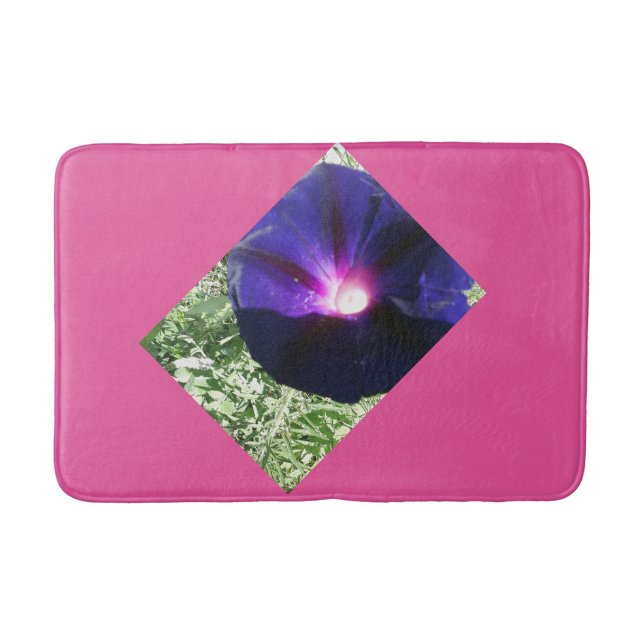 Blommigt av sötens Shock rosa och Lila Badrumsmatta (Framsidan)