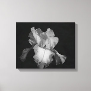 Blommigt av svart och vitt ris - foto canvastryck