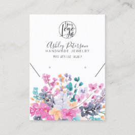 blommigt av torkad vild logotyp visitkort