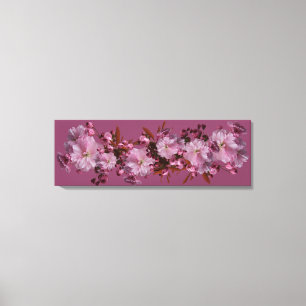 Blommigt av vacker modern söt rosa-körsbärssystem canvastryck