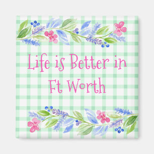 Blommigt av vattenfärg Life är bättre i NAMN Magnet