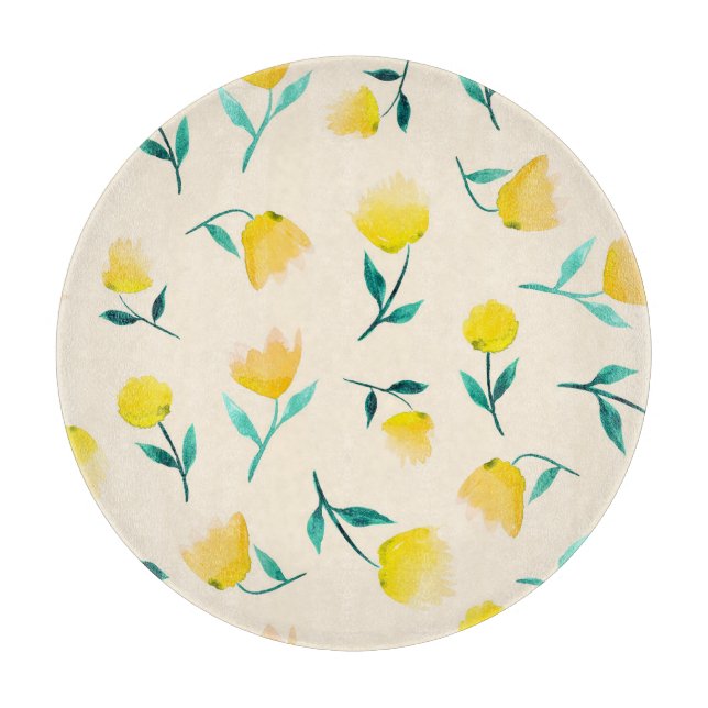 Blommigt av vattenfärgen Abstrakt Peony Mönster (Framsidan)