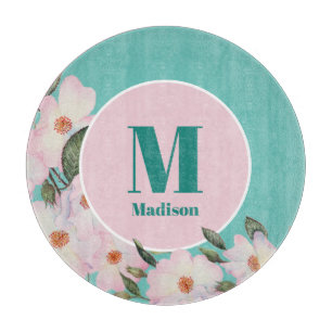 Blommigt av vattenfärgen Ro Ballerina Monogram Ci