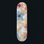 Blommigt av vattenfärgen Watercolor Färgad Löv Art Mini Skateboard Bräda 18,5 Cm<br><div class="desc">Denna elegant och moderna vattenfärgen mönster är perfekt för trendiget och snyggten. Den har handmålade vattenfärgblommor, löv och geometriskt mönster i gyllene gult, sola, blå, röd och svart färgad ovanpå en vit bakgrund. Det är söt, konst, unikt och originellt. Njut av det handmålade biet som har utförts av konstnären La...</div>