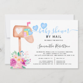 blommigt av vattenfärgsdusch med e-post inbjudningar