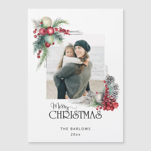 Blommigt av  Vattfärg God jul Juli (Framsida)