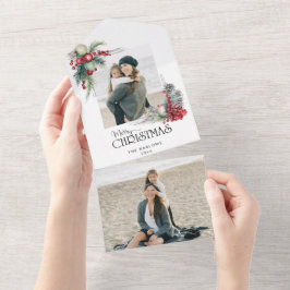 Blommigt av Vattfärg God jul Juli