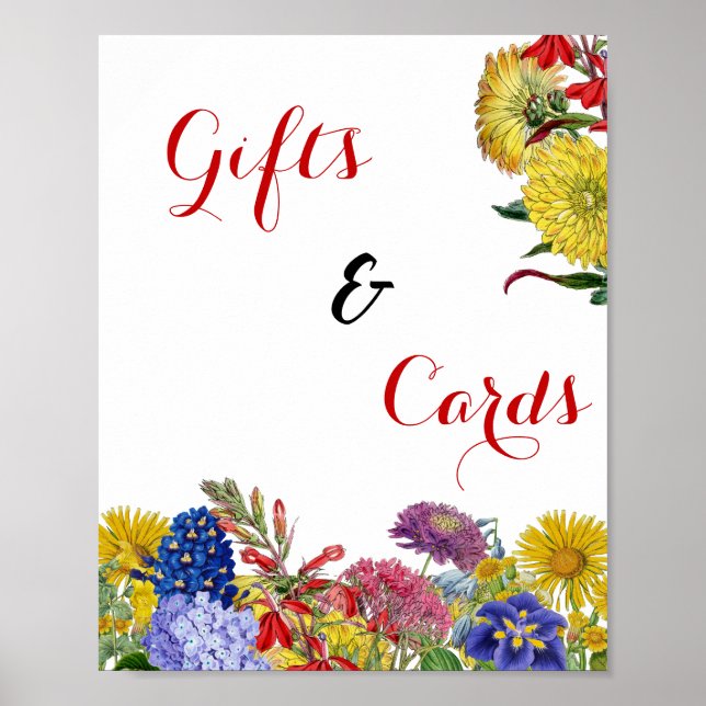 Blommigt av vildblommor Bloom Baby Shower Gifts &  Poster (Framsidan)