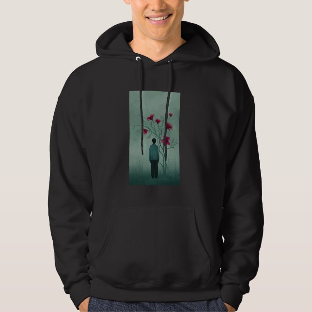 Blommigt av vildblommor hoodie (Framsida)