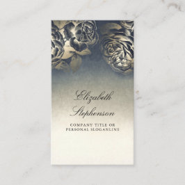 Blommigt av Vintage för marin och guldfjälla Visitkort