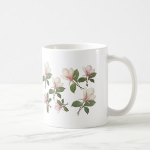 blommigt av vintage magnolia-blomman. Klassisk, el Kaffemugg