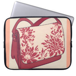 Blommigt av vintage Messenger bag Design AI-teckni Laptop Fodral